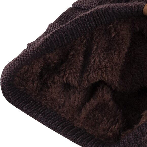 Beanie Hat for Men and Women Winter Warm Hats Knit Slouchy Thick Skull Cap - Picture 3 of 5